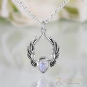 Moonstone Necklace - Festival Feather