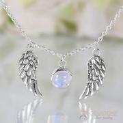 Moonstone Necklace - Angel Wings